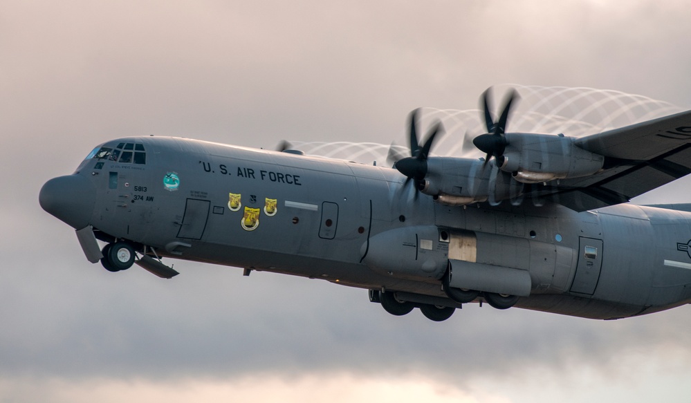 Three C-130Js depart Yokota in suuport of OCD