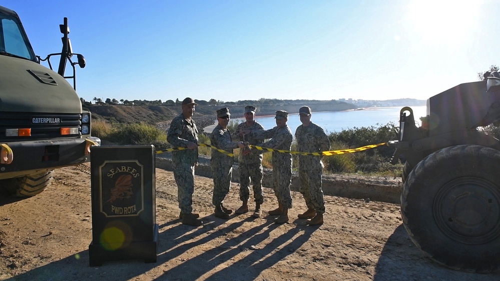 3-year, $8.3 million cliff line erosion repair project completed by Seabees on Naval Station Rota, Spain