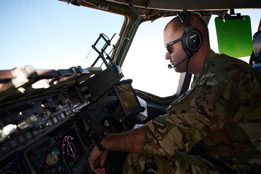 C-17 Globemaster III delivers supplies across the AFCENT AOR