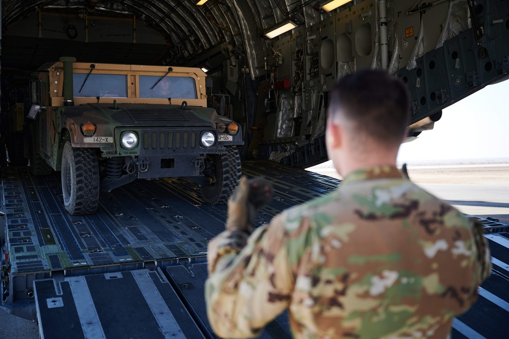 C-17 Globemaster III delivers supplies across the AFCENT AOR