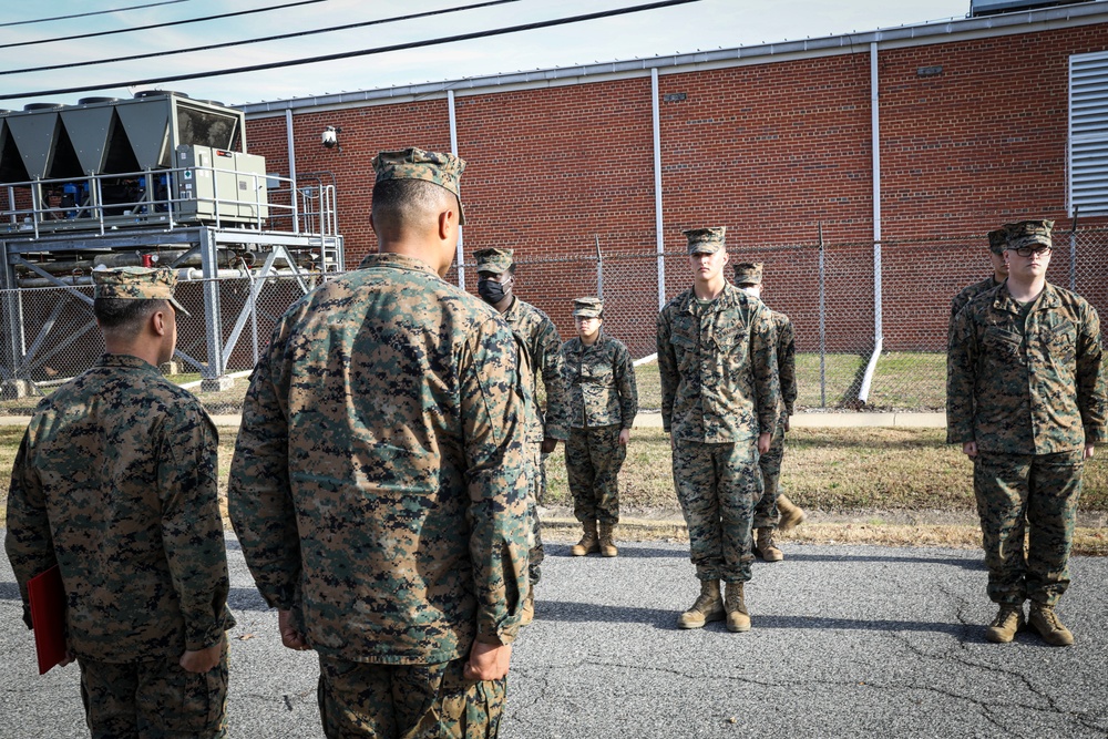 LCpl. Husain's Promotion Ceremony