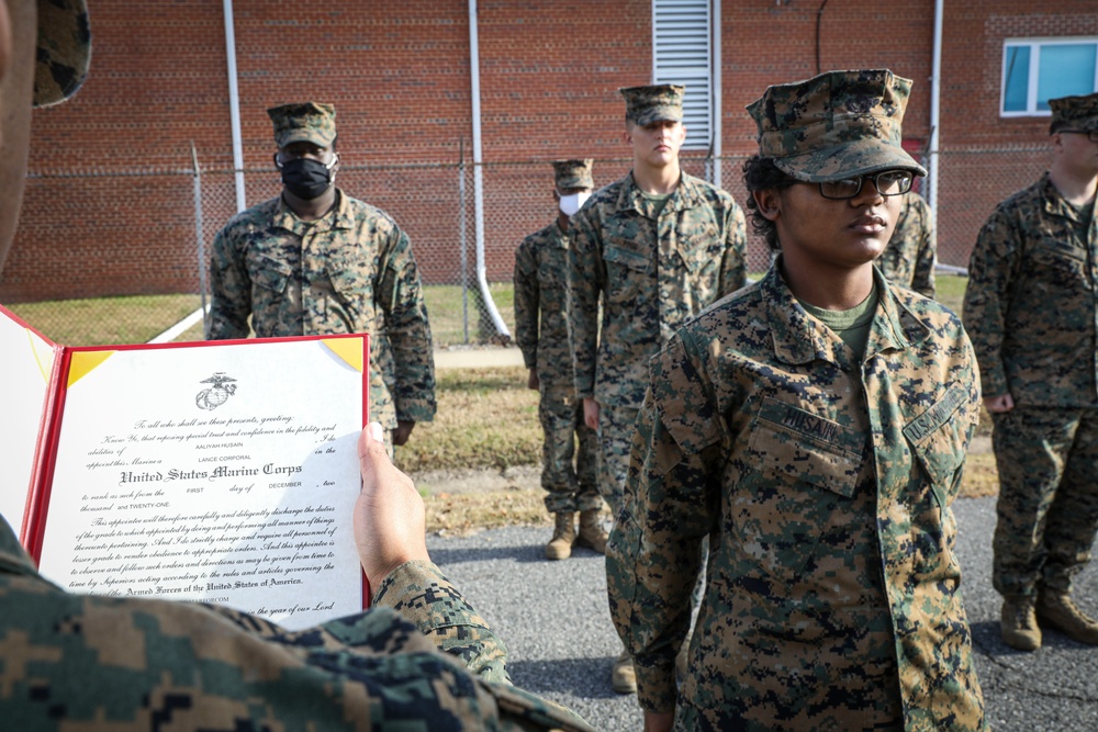 LCpl. Husain's Promotion Ceremony