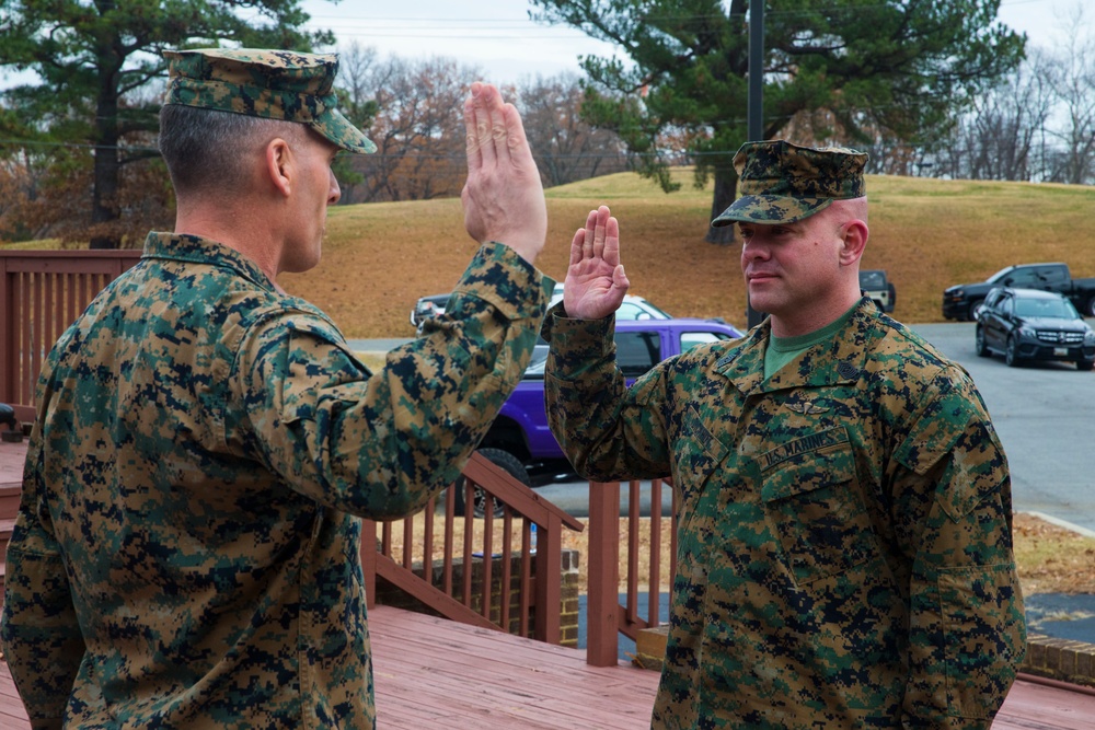 1stSgt. Dickhut gets pinned to Sergeant Major