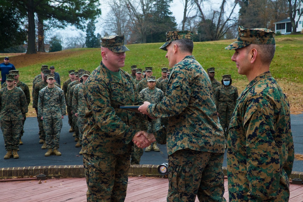 1stSgt. Dickhut gets pinned to Sergeant Major