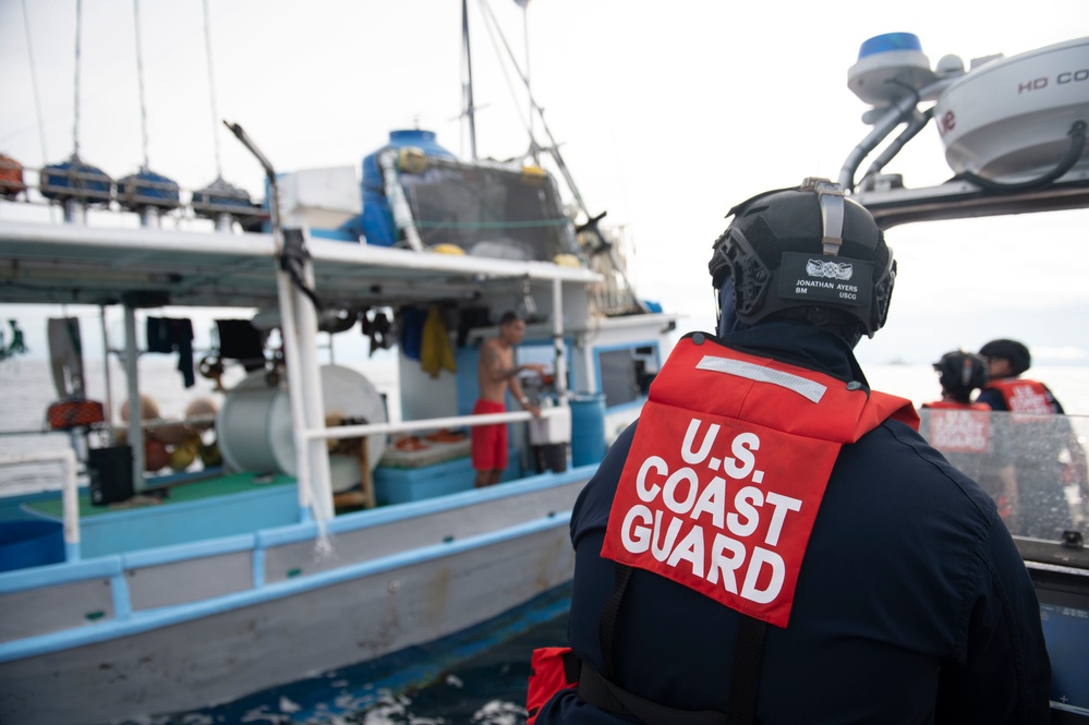 USCGC Stone partners with US, Panamanian, Costa Rican representatives, fishery experts to conduct Illegal, Unreported, Unregulated fishing patrols