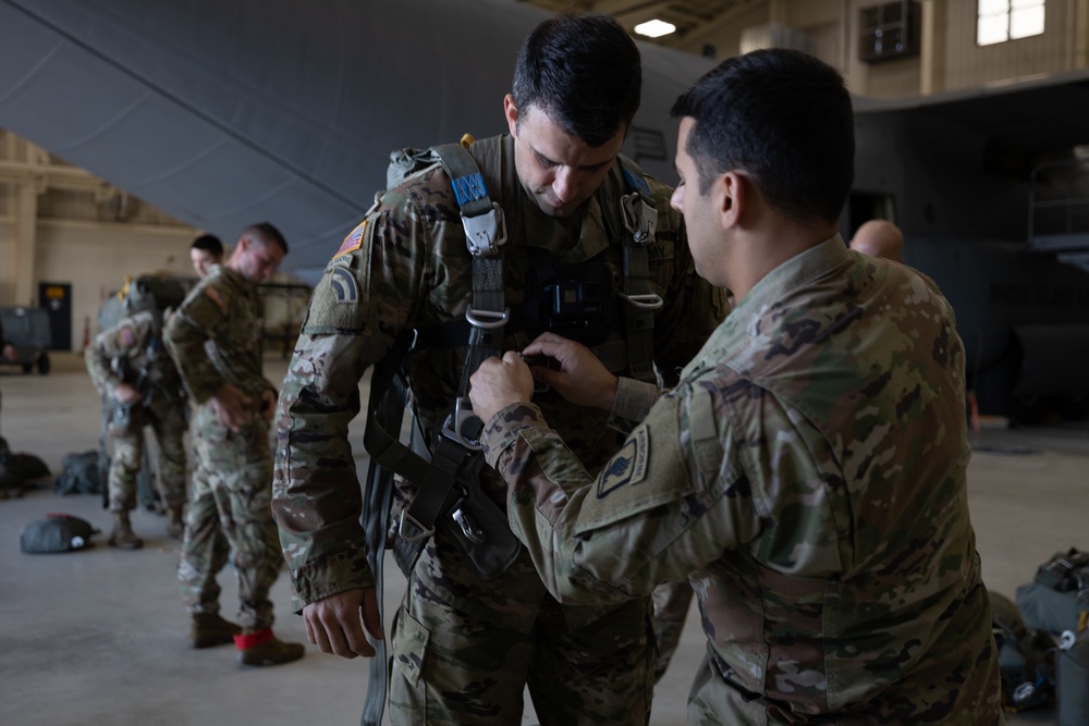 143d Airlift Wing and 56th Troop Command Alpha Company; Joint Airborne training mission