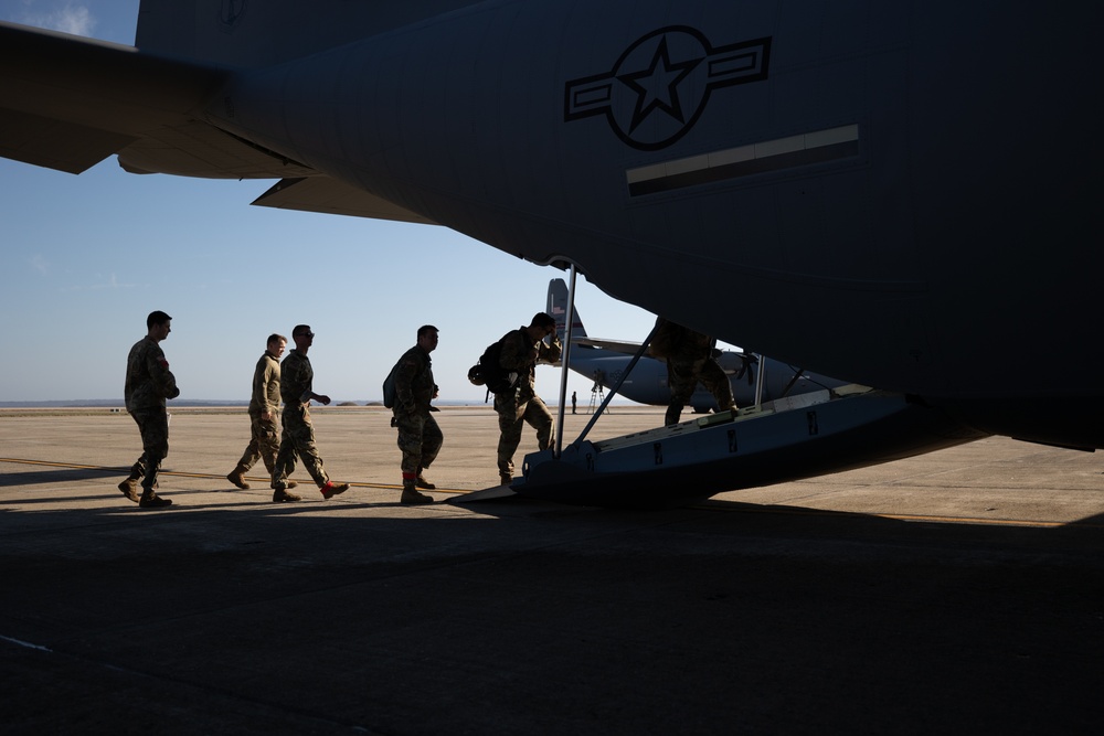 143d Airlift Wing and 56th Troop Command Alpha Company; Joint Airborne training mission