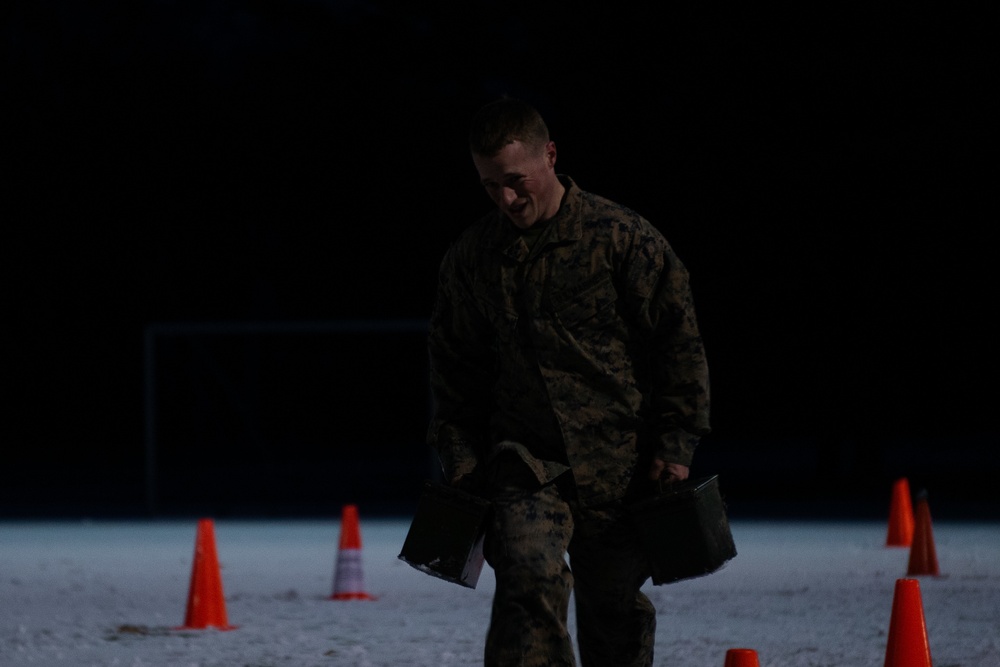 Marines always train rain or shine, even snow