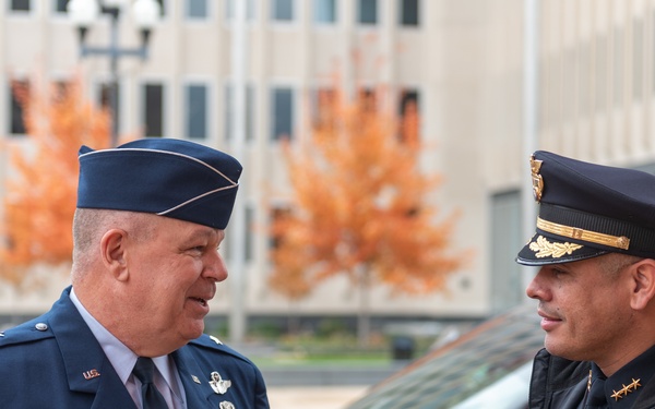 Brig. Gen. William Robertson speaks at Veteran’s Day ceremony in Peoria, Illinois, Nov. 11, 2021