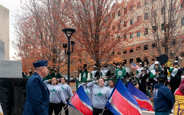 Brig. Gen. William Robertson speaks at Veteran’s Day ceremony in Peoria, Illinois, Nov. 11, 2021