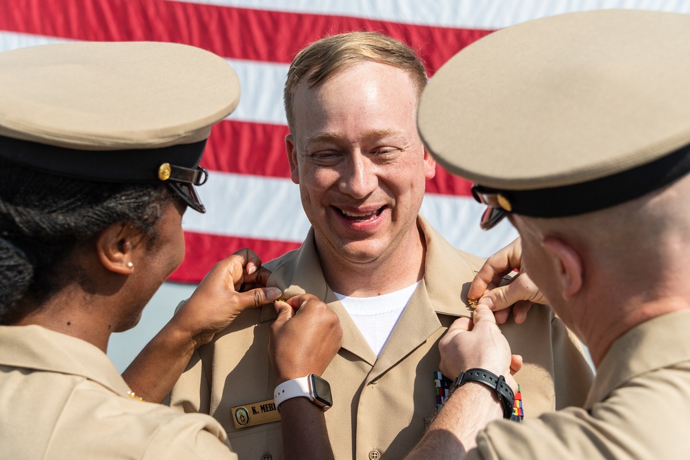 USS Portland (LPD 27) Pins New Chief Petty Officers