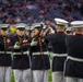 Marines with the Silent Drill Platoon perform during a halftime show at NRG Stadium in Houston, Texas