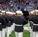 Marines with the Silent Drill Platoon perform during a halftime show at NRG Stadium in Houston, Texas