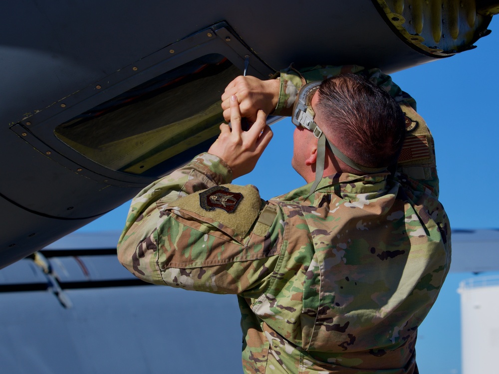 Maintenance on the flightline