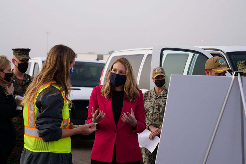 The Honorable Meredith Berger Tours Naval Base San Diego