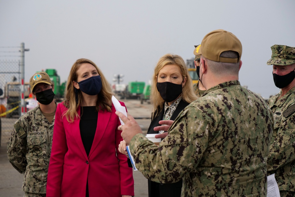 The Honorable Meredith Berger Tours Naval Base San Diego