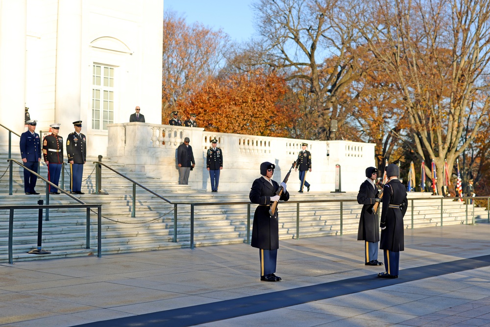 MCICOM SgtMaj Radel Participates in the Joint Wreath Laying Ceremony