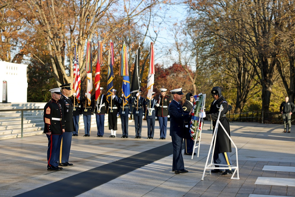 MCICOM SgtMaj Radel Participates in the Joint Wreath Laying Ceremony