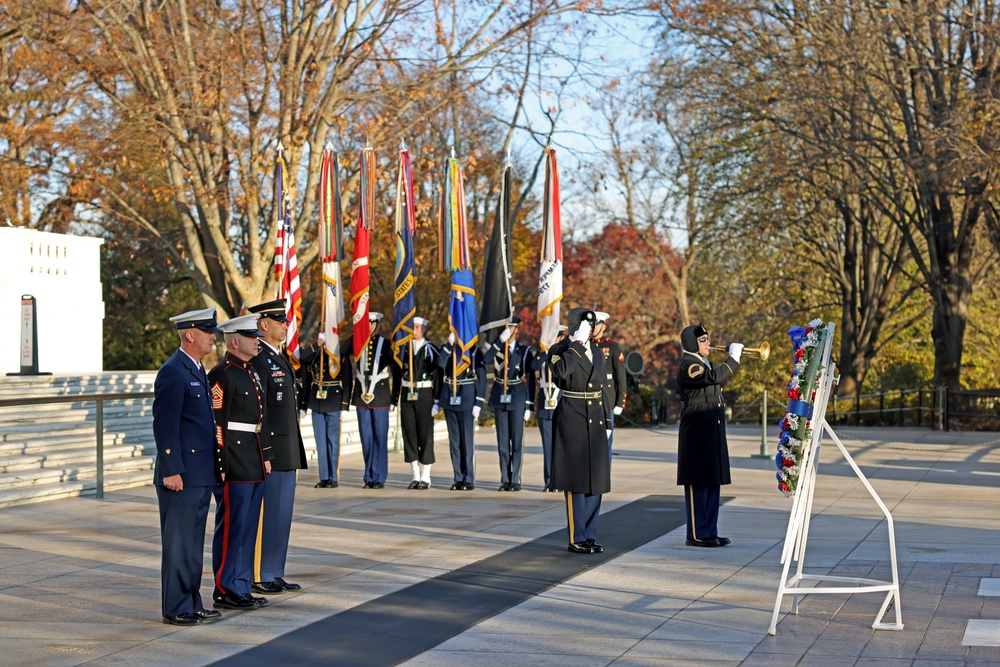 MCICOM SgtMaj Radel Participates in the Joint Wreath Laying Ceremony