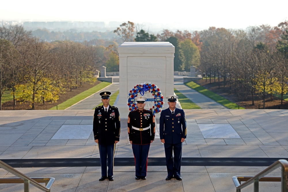 MCICOM SgtMaj Radel Participates in the Joint Wreath Laying Ceremony