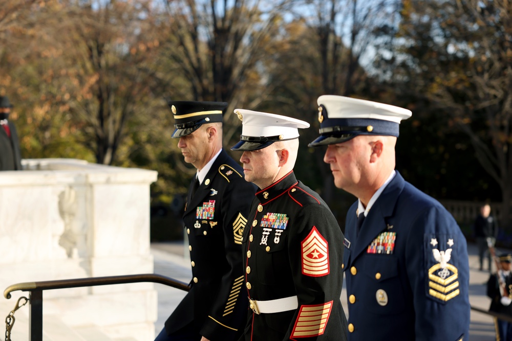 MCICOM SgtMaj Radel Participates in the Joint Wreath Laying Ceremony