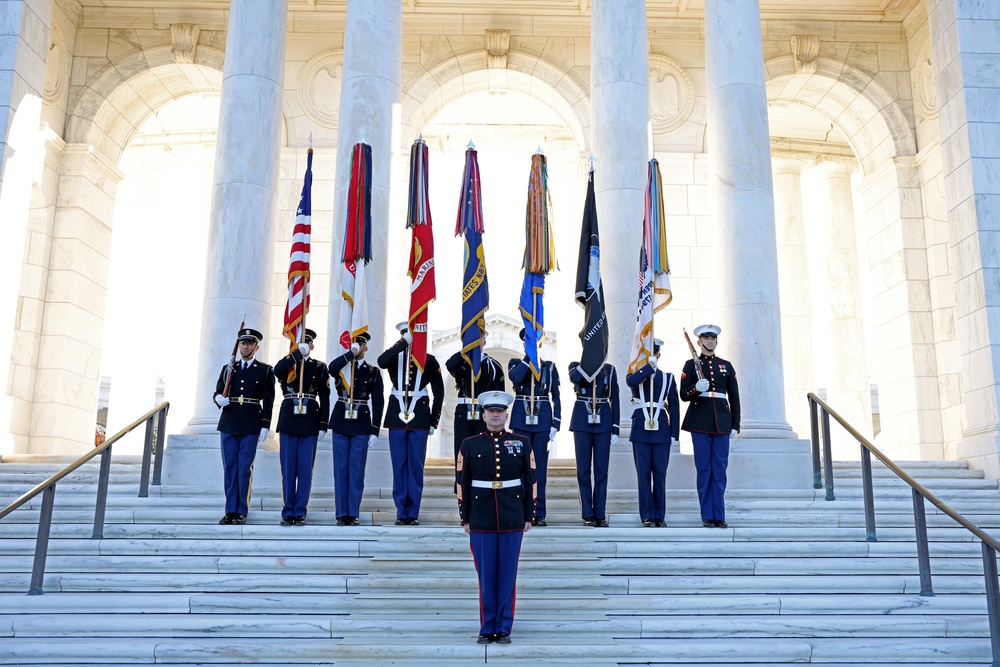 MCICOM SgtMaj Radel Participates in the Joint Wreath Laying Ceremony