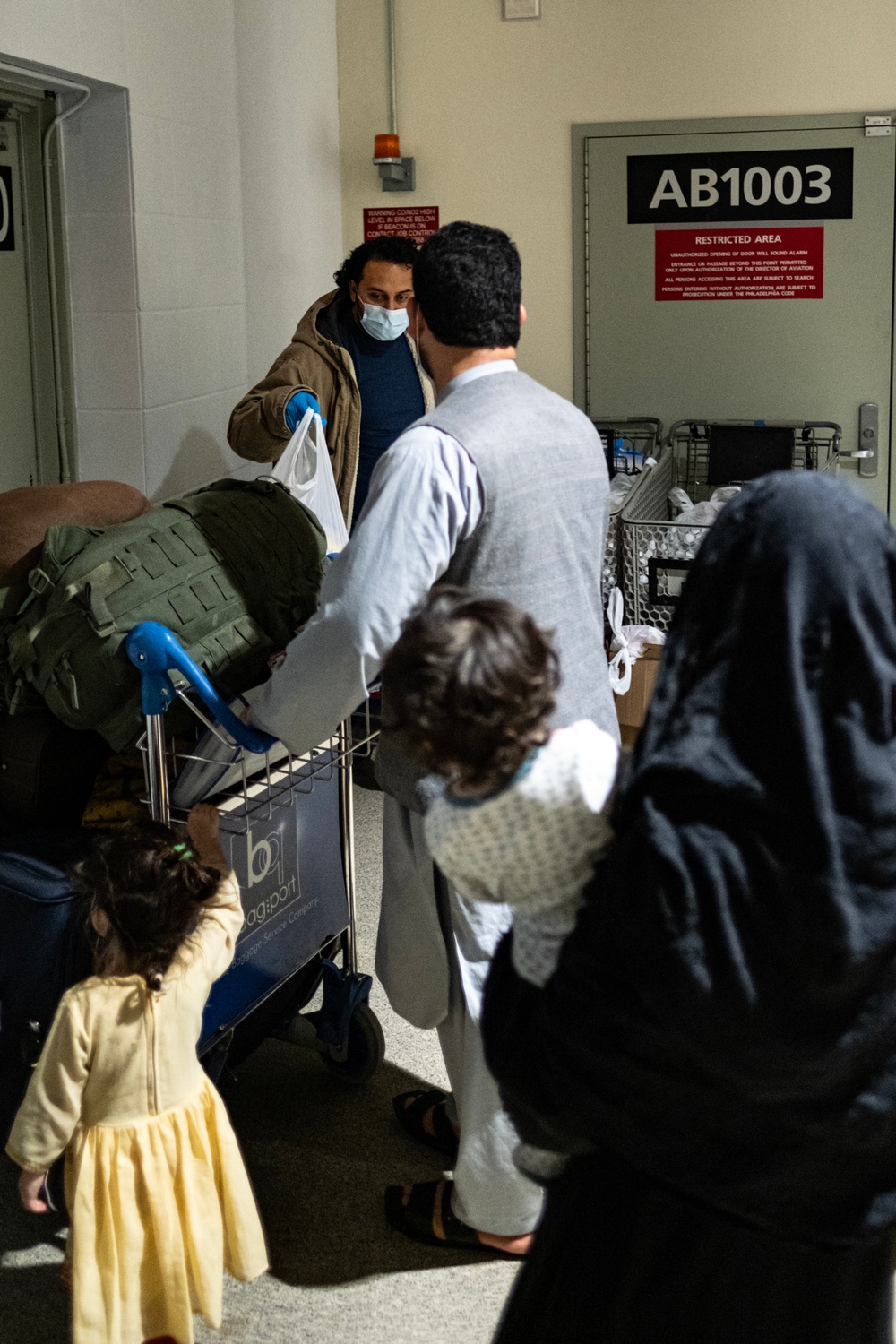 Afghan Guests Arrive in Philadelphia International Airport