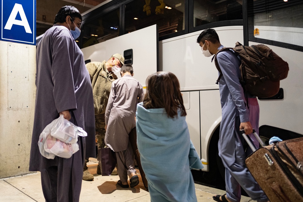 Afghan Guests Arrive in Philadelphia International Airport