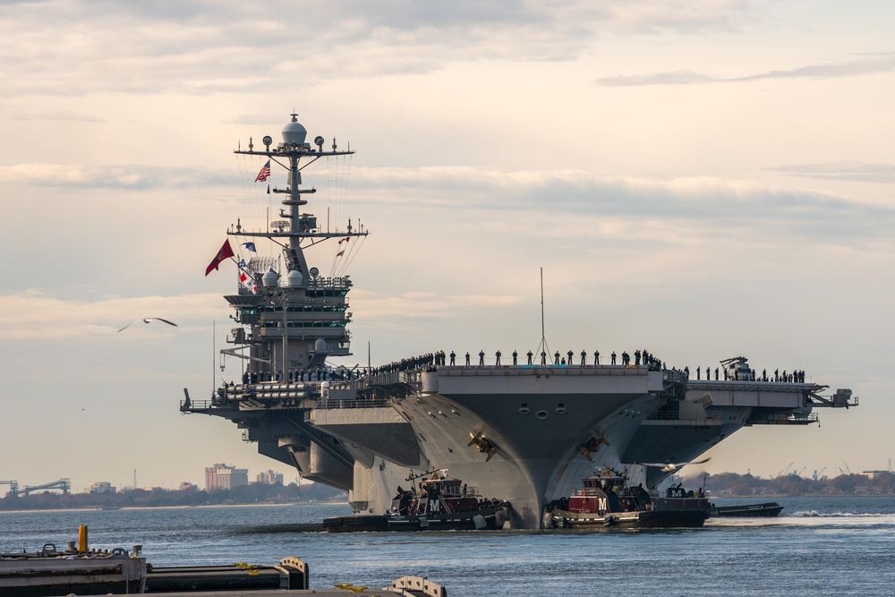 USS Harry S. Truman Departs Naval Station Norfolk