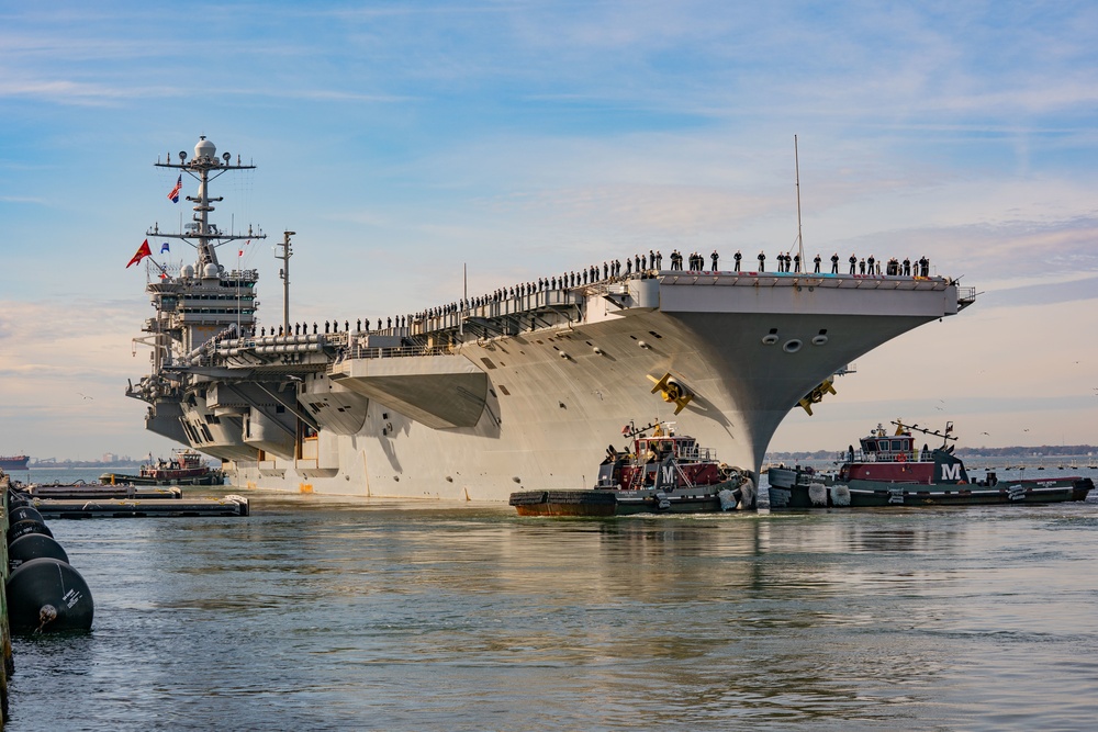 USS Harry S. Truman Departs Naval Station Norfolk