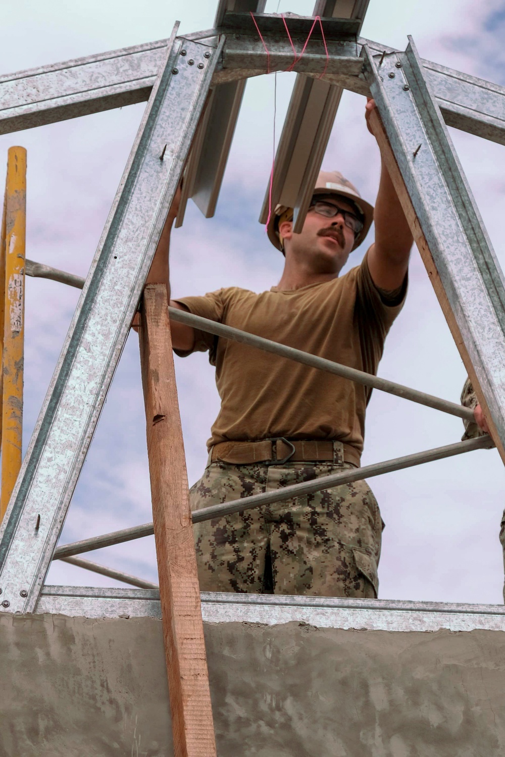 US Navy Seabees with NMCB-5 build of a four-room schoolhouse in Timor-Leste