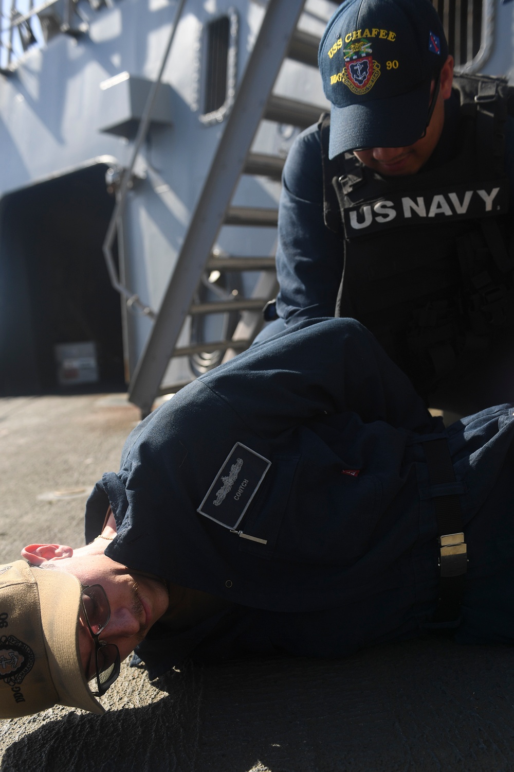 USS Chafee (DDG 90) Conducts Anti-Terrorism Force Protection Drill