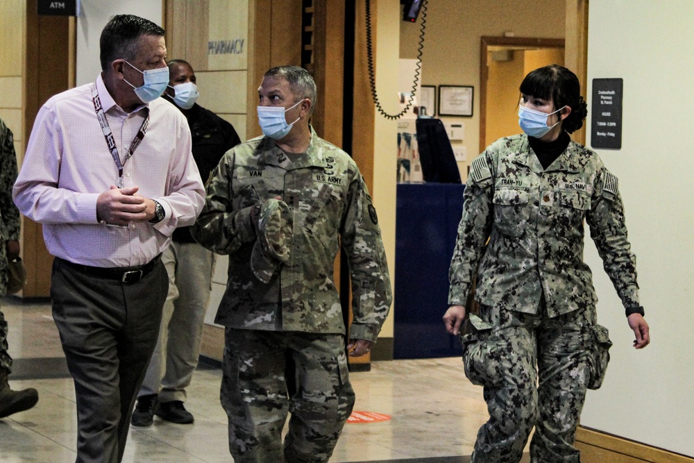 Joint Task Force Civil-Support commander visits NMRT at Providence St. Patrick's Hospital, Missoula, Montana.