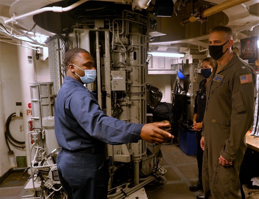 Commander Carrier Air Wing 2 Visits USS Lake Champlain