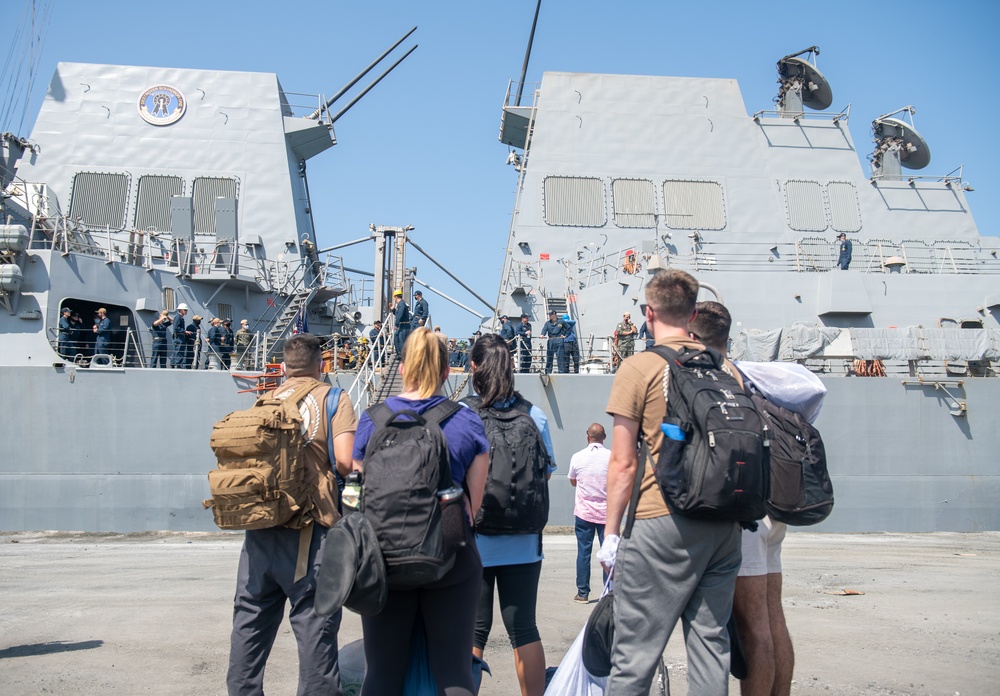 USS Michael Murphy visits Djibouti for a Logistics Visit Supported by Camp Lemonnier