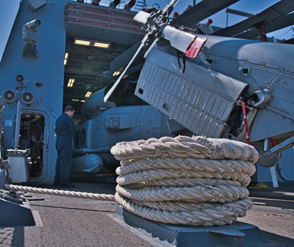 USS Michael Murphy visits Djibouti for a Logistics Visit Supported by Camp Lemonnier