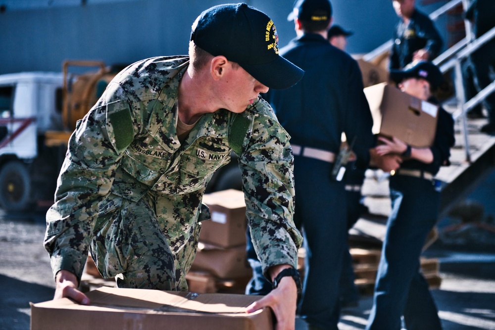 USS Michael Murphy visits Djibouti for a Logistics Visit Supported by Camp Lemonnier