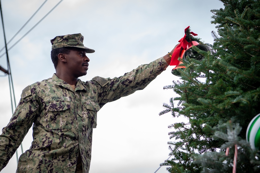 Sailors decorate USS Constitution