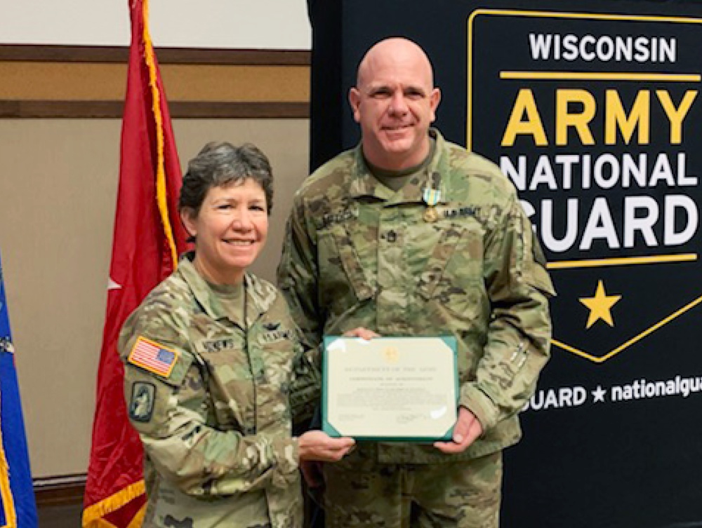 Wisconsin Guard Soldier recognized for giving back to community