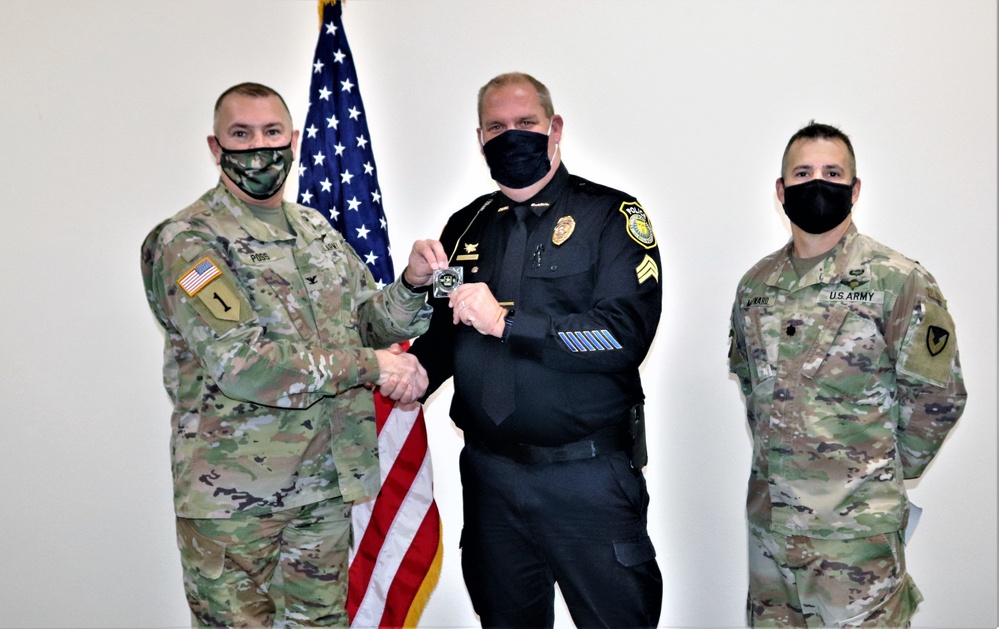 Fort McCoy police officers recognized by garrison leadership