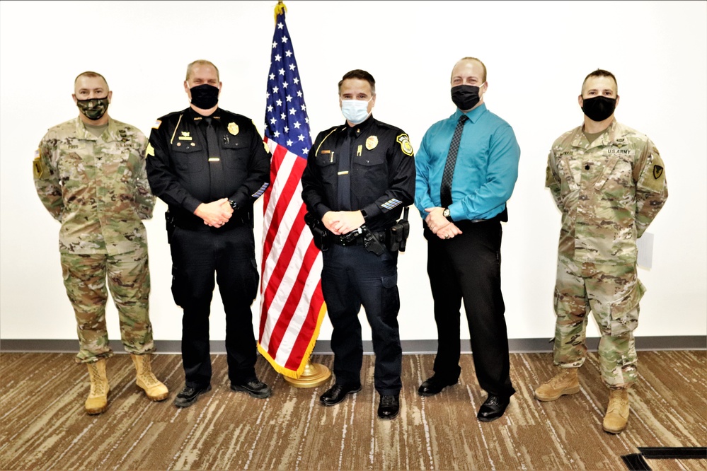 Fort McCoy police officers recognized by garrison leadership