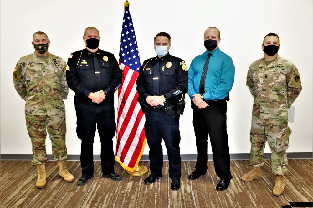 Fort McCoy police officers recognized by garrison leadership