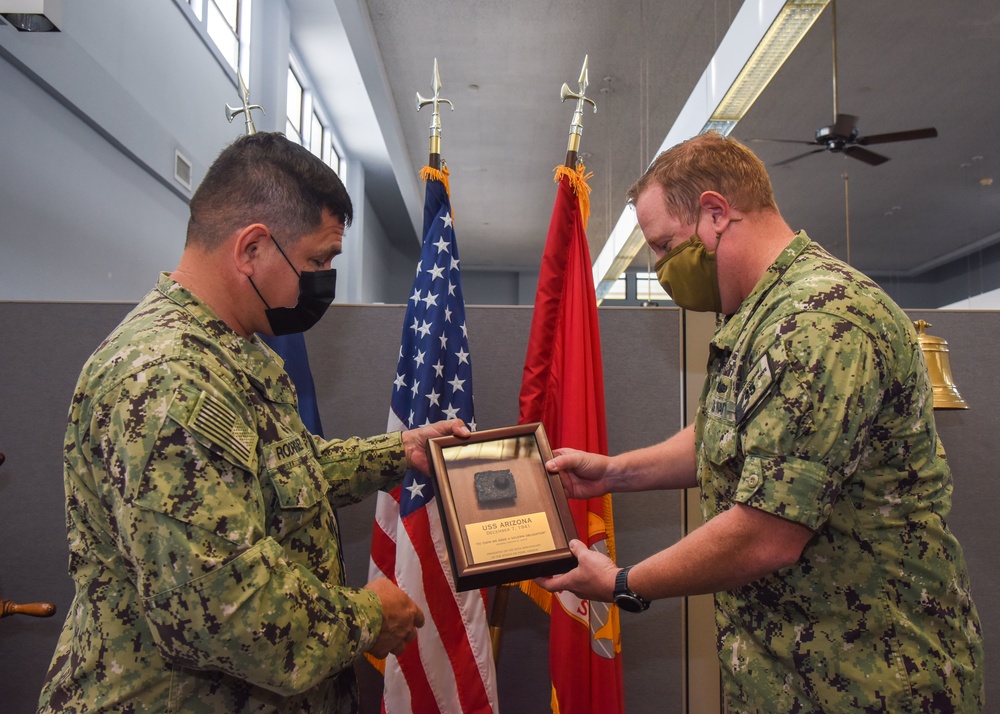 USS Comstock Arizona Relic Presentation