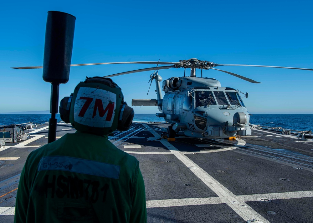 USS Gridley Flight Operations