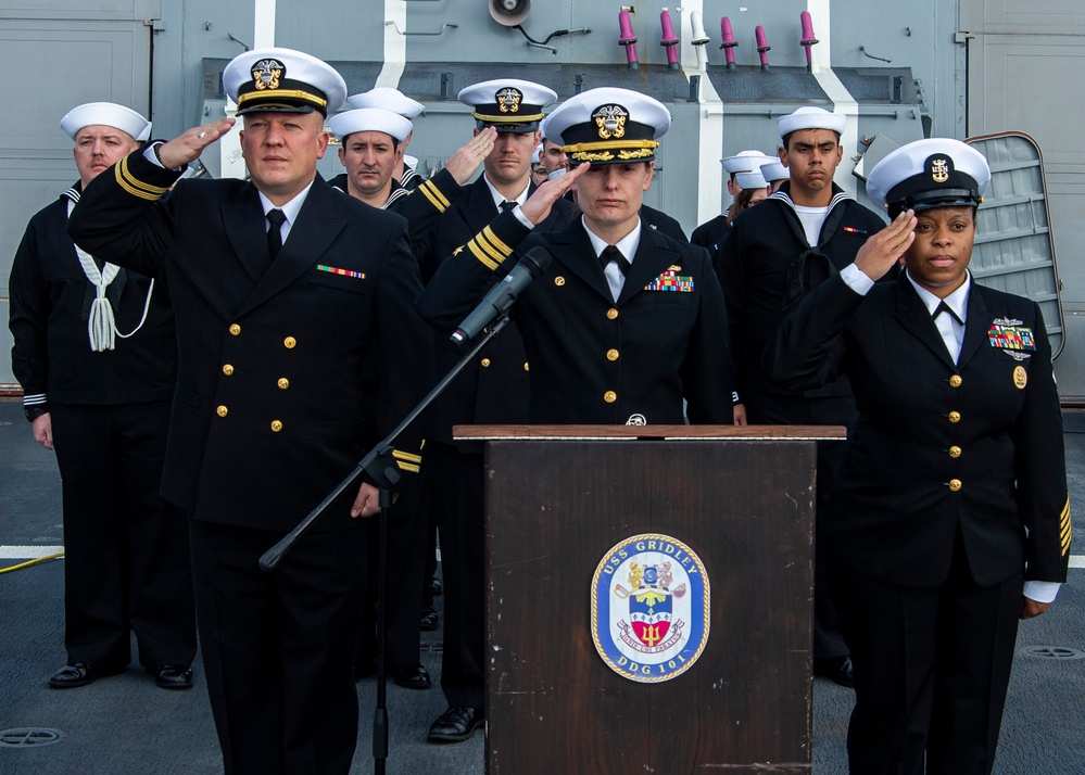 USS Gridley Burial at Sea Ceremony