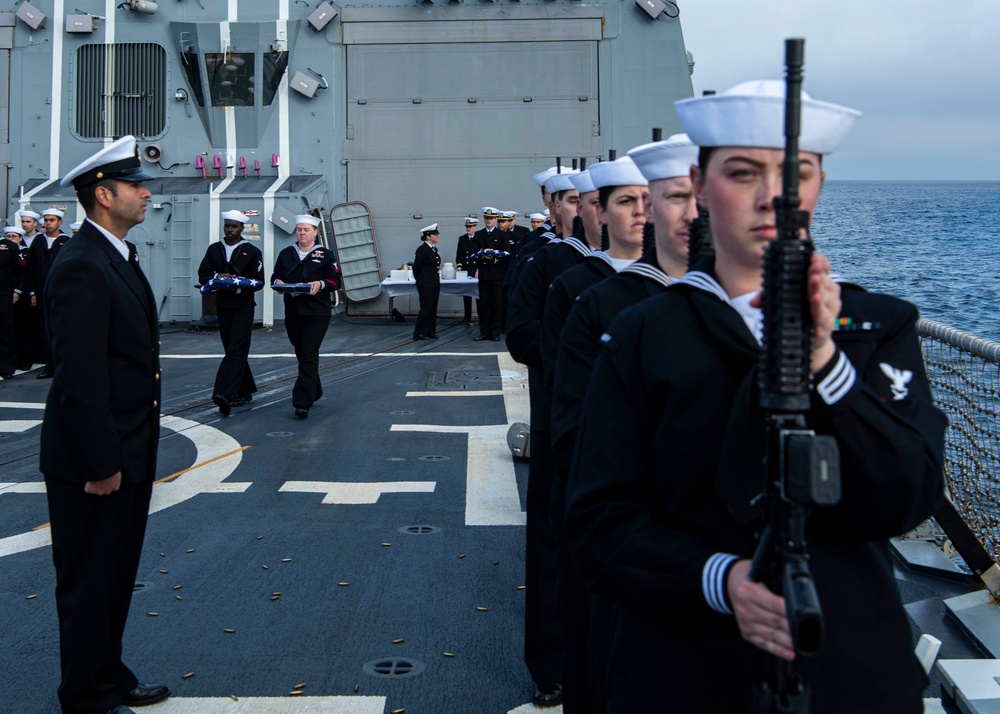 USS Gridley Burial at Sea Ceremony