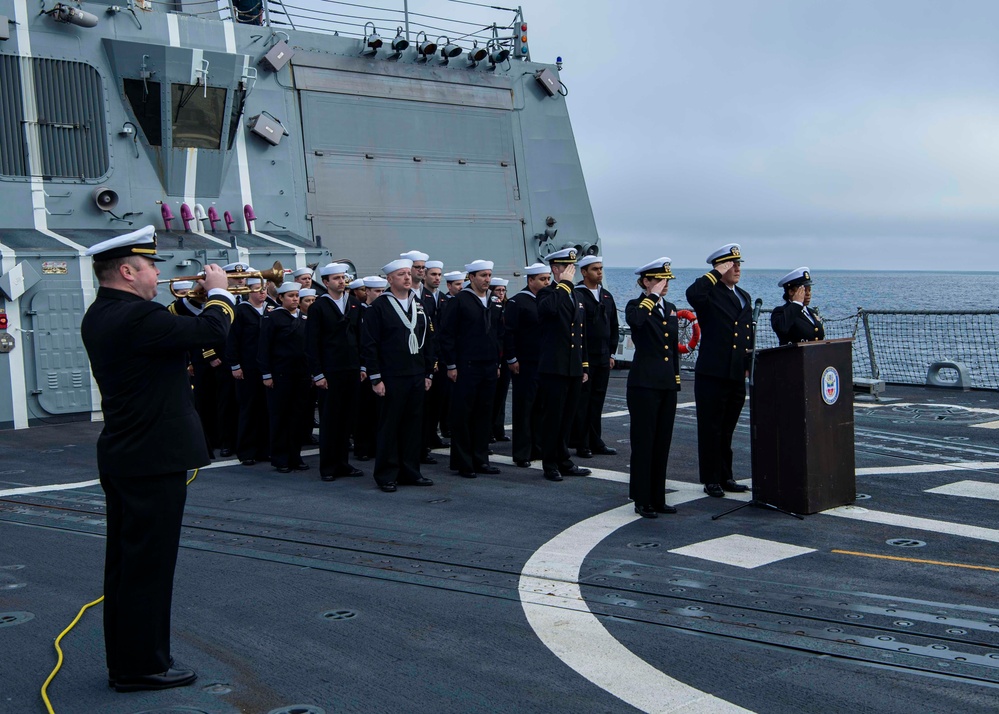 USS Gridley Burial at Sea Ceremony