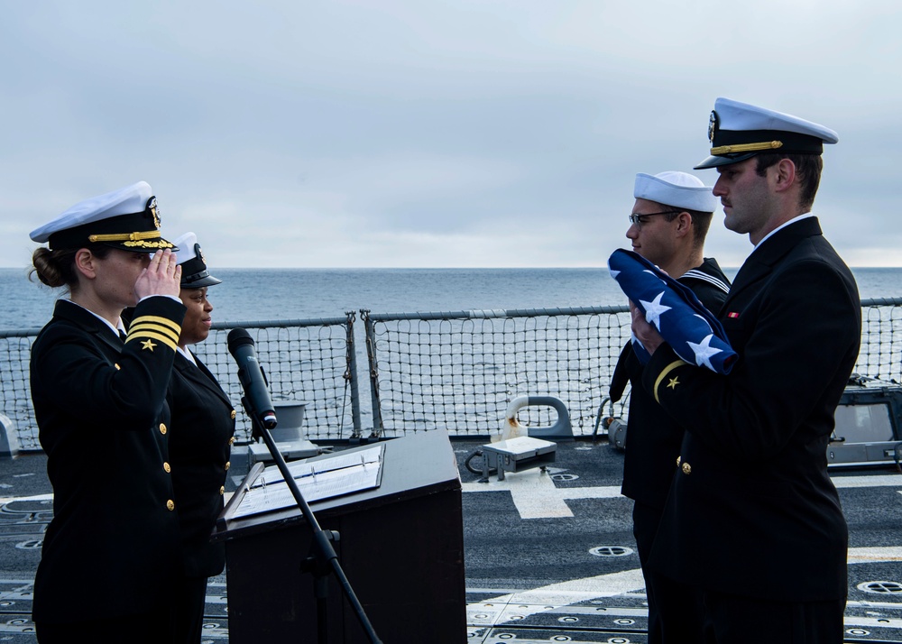 USS Gridley Burial at Sea Ceremony