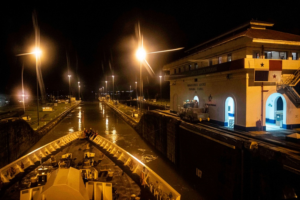 USCGC Stone transits through Panama Canal