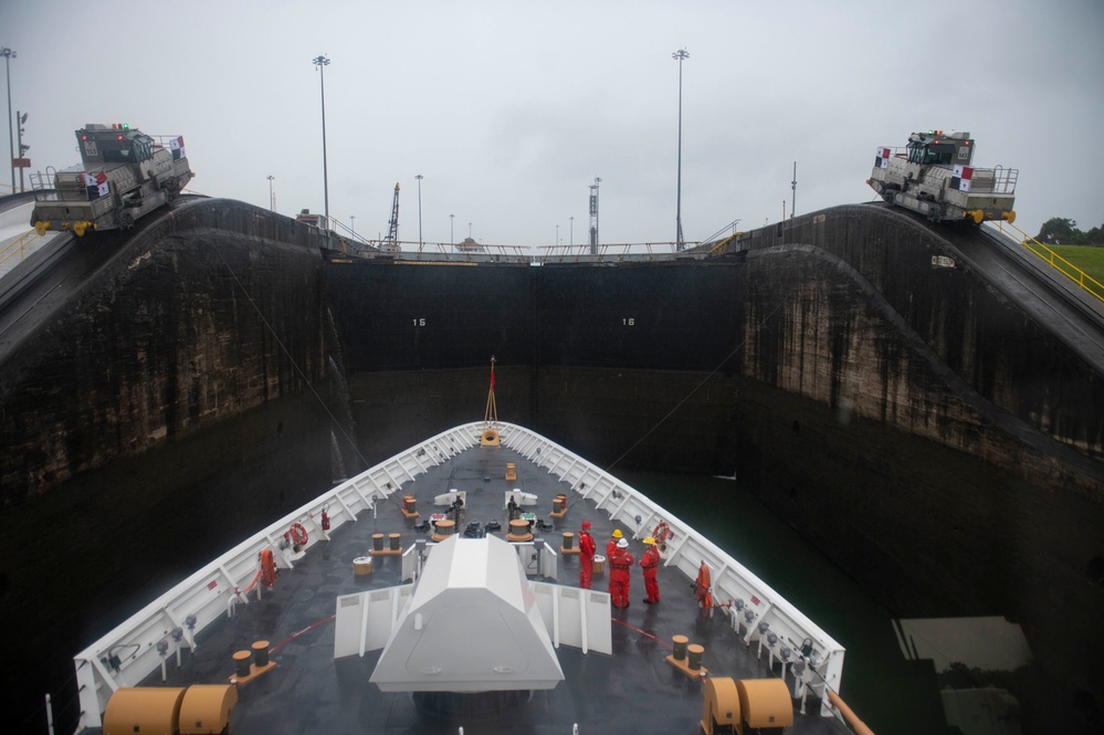 USCGC Stone transits through Panama Canal